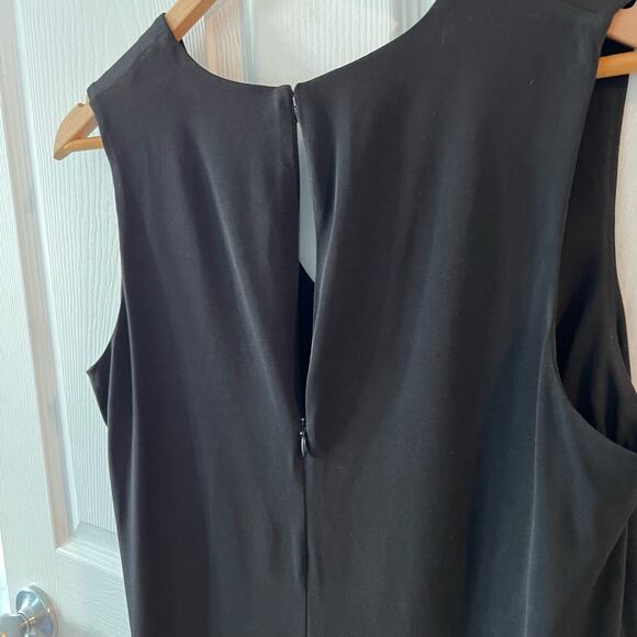 Calvin Klein Black Sleeveless Shift Dress Women’s Size 8 Stretch Slimming LBD - Picture 4 of 12